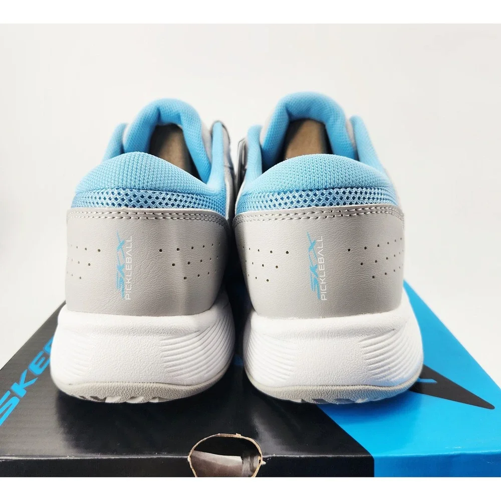 Skechers‎ Viper Court Smash Pickleball Shoes Gray Blue 172072 GYBL Womens 10